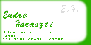 endre haraszti business card